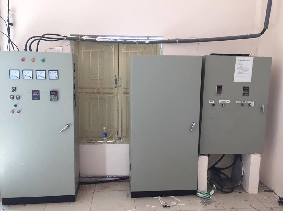 Lắp đặt hệ thống tủ điện biến tần cho nhà máy nước ở Hưng Yên